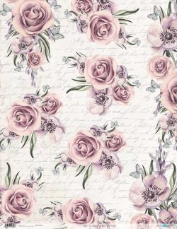 PFY-1880 - PAPEL DE ARROZ ROSES AND WRITTINGS - pack 6 ud.