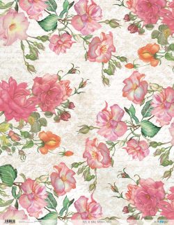 PFY-1881 - PAPEL DE ARROZ ROMANTIC ROSES - pack 6 ud.