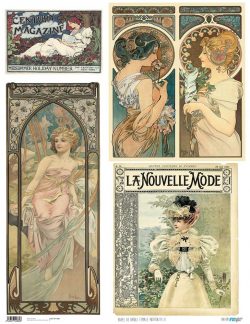 PFY-1885 - PAPEL DE ARROZ FEMALE PORTRAITS II - pack 6 ud.