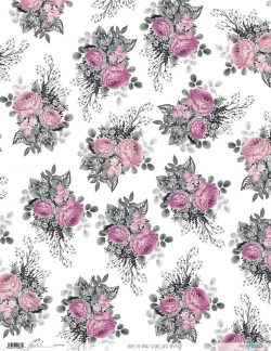 PFY-1887 - PAPEL DE ARROZ GOTHIC SOUL ROSES - pack 6 ud.