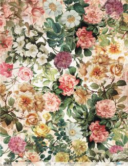 PFY-1888 - PAPEL DE ARROZ TAPIZ DE FLORES - pack 6 ud.