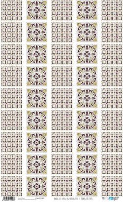 PFY-1907 - PAPEL DE ARROZ AZULEJOS DUO II TONOS CALIDOS - pack 6 ud.