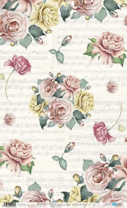 PFY-1948 - PAPEL DE ARROZ WATERCOLOR ROSES II - pack 6 ud.