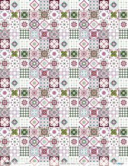 PFY-1963 - PAPEL DE ARROZ MOSAIC TILES PURPLE - pack 6 ud.