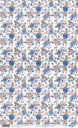 PFY-1982 - PAPEL DE ARROZ DANCING BLUE ROSES - pack 6 ud.