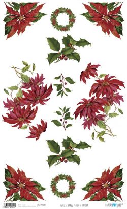 PFY-2000 - PAPEL DE ARROZ FLORES DE PASCUA - pack 6 ud.