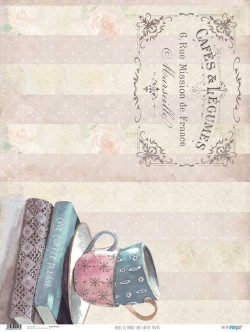 PFY-2217 - PAPEL DE ARROZ ONE COFFEE TAZAS - pack 6 ud.