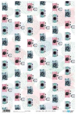 PFY-2220 - PAPEL CARTONAJE MIRA COMO FLOTO CAMERAS - pack 12 ud.