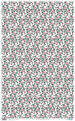 PFY-223 - PAPEL CARTONAJE ENREDADERA ROSAS ACUARELA.  - pack 6 ud.
