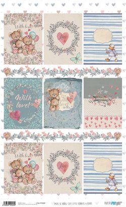 PFY-2269 - PAPEL DE ARROZ CUTE LITTLE BUNNIES & BEARS - pack 6 ud.