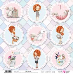 PFY-2296 - PAPEL SCRAP SWEET GEOMETRICAL WORLD - pack 12 ud.