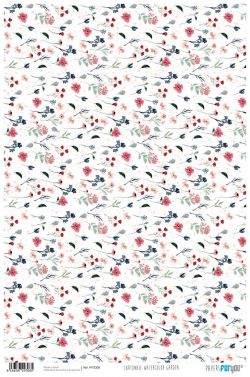 PFY-2308 - PAPEL CARTONAJE WATERCOLOR GARDEN - pack 12 ud.