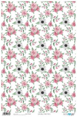 PFY-2318 - PAPEL CARTONAJE PINKY ROSES - pack 12 ud.