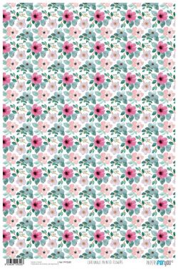 PFY-2320 - PAPEL CARTONAJE PAINTED FLOWERS - pack 12 ud.
