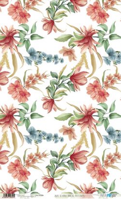 PFY-2324 - PAPEL DE ARROZ DANCING RED FLOWERS - pack 6 ud.