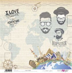 PFY-2444 - PAPEL SCRAP IT'S A MAN'S WORLD - pack 12 ud.