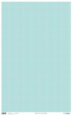 PFY-251 - PAPEL CARTONAJE VICHY AGUAMARINA - pack 6 ud.