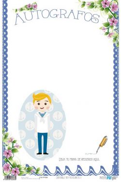 PFY-283 - PAPEL CARTONAJE NIÑO RUBIO AUTOGRAFOS I
