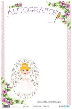 PFY-285 - PAPEL CARTONAJE NIÑA RUBIA AUTOGRAFOS  I