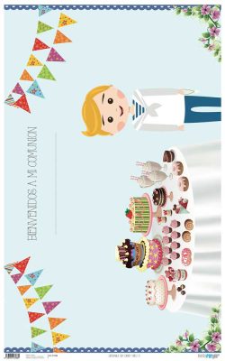 PFY-288 - PAPEL CARTONAJE BOY CANDY TABLE RUBIO II - pack 6 ud.