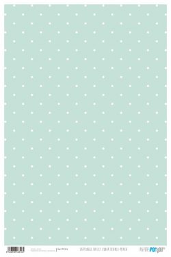 PFY-316 - PAPEL CARTONAJE BASICS LUNAR BLANCO-MENTA - pack 12 ud.