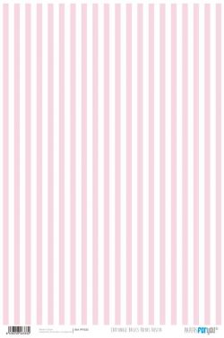 PFY-333 - PAPEL CARTONAJE BASICS RAYAS BLANCO-ROSITA - pack 12 ud.