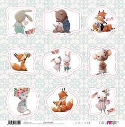 PFY-2419 - PAPEL SCRAP LOVE IS IN THE AIR - pack 12 ud.