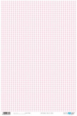 PFY-352 - PAPEL CARTONAJE BASICS VICHY ROSITA - pack 12 ud.