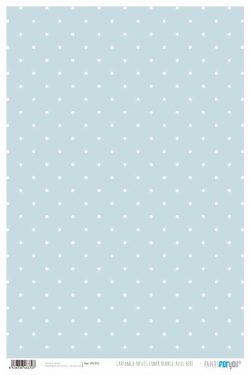 PFY-370 - PAPEL CARTONAJE BASICS LUNAR BLANCO-AZUL BEBE - pack 12 ud.