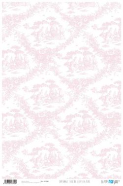 PFY-380 - PAPEL CARTONAJE TOILE DE JOUY ROSA BEBE - pack 12 ud.