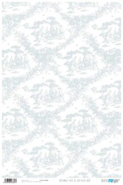PFY-381 - PAPEL CARTONAJE TOILE DE JOUY AZUL BEBE - pack 12 ud.