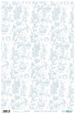PFY-385 - PAPEL CARTONAJE TOILE DE JOUY GLOBOS AZUL BEBE - pack 12 ud.