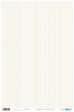 PFY-404 - PAPEL CARTONAJE RAYA FINA BEIGE-BLANCO - pack 12 ud.