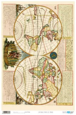 PFY-435 - PAPEL CARTONAJE MAPAS 1 - pack 12 ud.