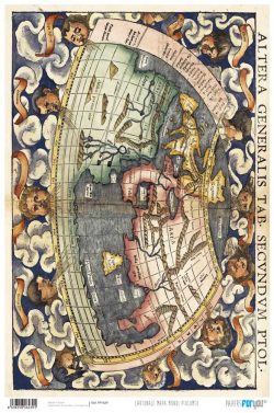 PFY-439 - PAPEL CARTONAJE MAPAS 5 - pack 12 ud.