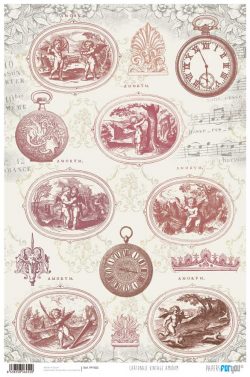PFY-452 - PAPEL CARTONAJE VINTAGE AMORUM - pack 12 ud.