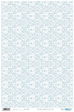 PFY-457 - PAPEL CARTONAJE ARABESCO AZUL BEBE - pack 12 ud.