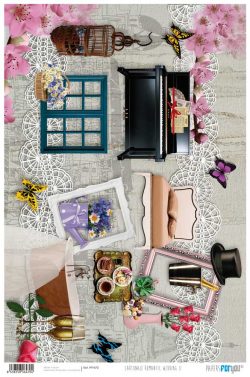 PFY-470 - PAPEL CARTONAJE ROMANTIC WEDDING II  - pack 12 ud.