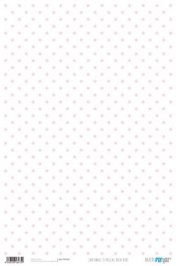 PFY-475 - PAPEL CARTONAJE ESTRELLAS ROSA BEBE - pack 12 ud.