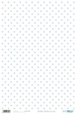 PFY-496 - PAPEL CARTONAJE CORAZON AZUL BEBE - pack 12 ud.