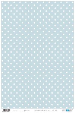 PFY-497 - PAPEL CARTONAJE CORAZON BLANCO-AZUL - pack 12 ud.