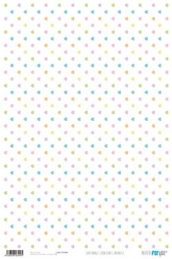 PFY-499 - PAPEL CARTONAJE CORAZON INFANTIL - pack 12 ud.
