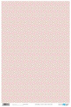 PFY-513 - PAPEL CARTONAJE DECOR FLORES ROSA - pack 12 ud.