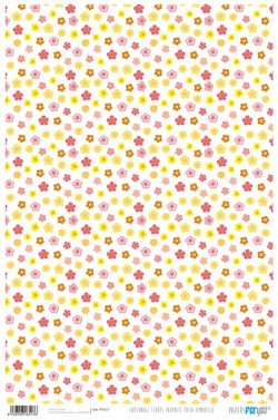 PFY-517 - PAPEL CARTONAJE FLOR ROSA Y AMARILLO - pack 12 ud.