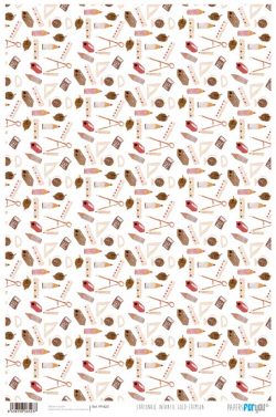 PFY-523 - PAPEL CARTONAJE INFANTIL GOLD CRIMSON - pack 12 ud.