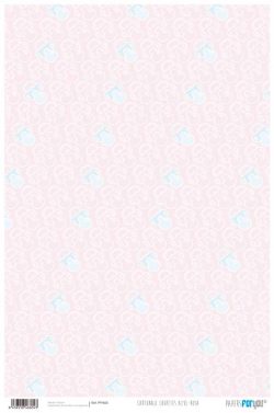 PFY-604 - PAPEL CARTONAJE CHUPETES AZUL-ROSA - pack 12 ud.