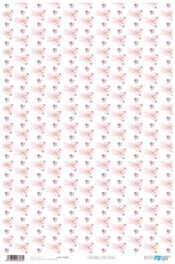 PFY-607 - PAPEL CARTONAJE OSOS ROSAS - pack 12 ud.