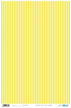 PFY-620 - PAPEL CARTONAJE RAYA CANARIO - pack 12 ud.