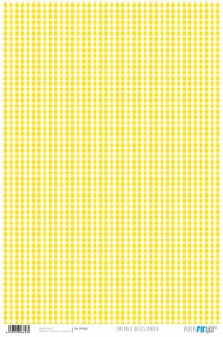 PFY-623 - PAPEL CARTONAJE BASICS VICHY CANARIO - pack 12 ud.