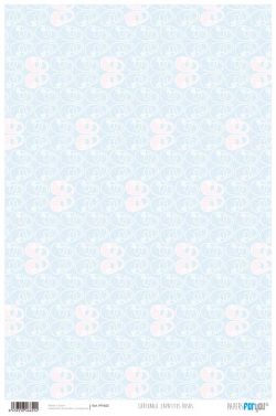 PFY-652 - PAPEL CARTONAJE ZAPATITOS ROSAS-AZUL - pack 12 ud.